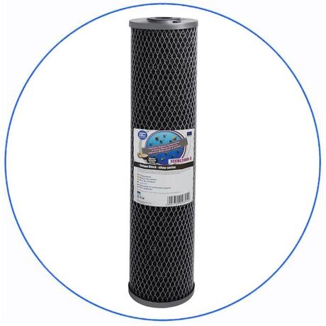 Σύστημα Φίλτρου Big Blue 20'' BBCBKDFCBLS20 της Aqua Filter με Διατομή Παροχής 1''