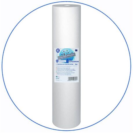 Σύστημα Φίλτρου Big Blue 20'' BBPSCBKDFCBLS20 της Aqua Filter με Διατομή Παροχής 1''